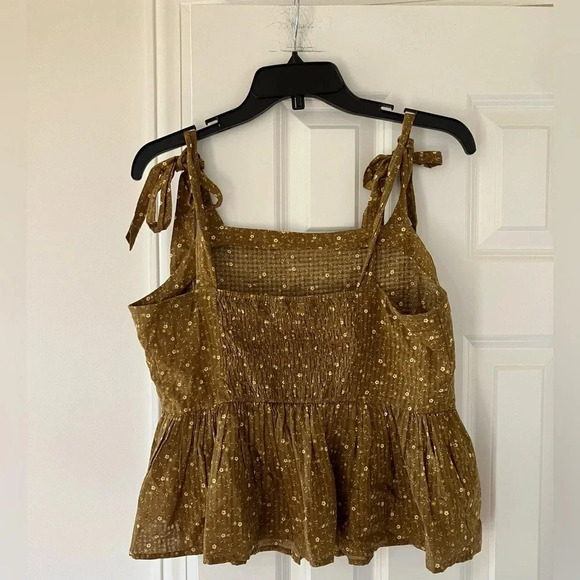 NWT Madewell Rosalie Tie Strap Top In Daisy Stitch Medium - Picture 11 of 12